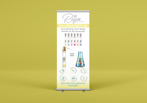 Reign Vitamin Spray Banner - MODEL 002
