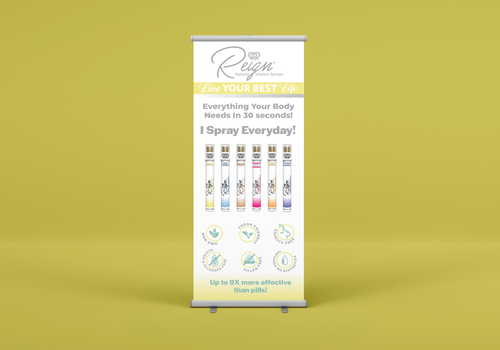 Reign Vitamin Spray Banner - MODEL 001
